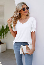 Load image into Gallery viewer, Flounce Sleeve V-Neck Tee
