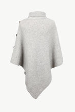 Load image into Gallery viewer, Handkerchief Hem Turtleneck Poncho Sweater
