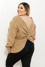 Load image into Gallery viewer, CY Fashion Just a Little Twist Full Size Open Back Sweater
