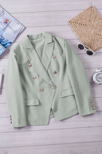 Load image into Gallery viewer, Double-Breasted Lapel Collar Blazer with Pockets
