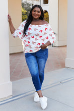 Load image into Gallery viewer, Heimish Full Size Leopard Heart Boat Neck Top
