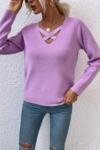 Load image into Gallery viewer, Crisscross V-Neck Knit Top

