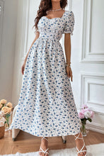 Load image into Gallery viewer, Floral Sweetheart Neck Lace-Up Maxi Dress
