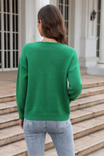 Load image into Gallery viewer, Heart Graphic Dropped Shoulder Sweater
