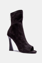 Load image into Gallery viewer, East Lion Corp In the Crowd Peep Toe Sock Booties dibs peep
