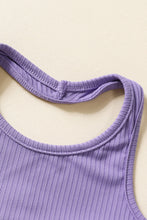 Load image into Gallery viewer, Girls Ribbed Tank and Leopard Culottes Set
