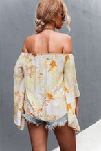 Load image into Gallery viewer, Floral Bell Sleeve Off-Shoulder Blouse
