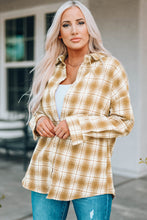 Load image into Gallery viewer, Plaid Button Front Shacket
