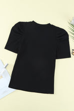 Load image into Gallery viewer, Ribbed Puff Sleeve Knit Top
