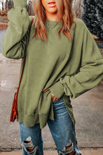 Load image into Gallery viewer, Dropped Shoulder Round Neck Long Sleeve Blouse

