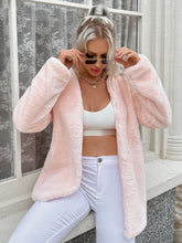 Load image into Gallery viewer, Open Front Longline Teddy Jacket
