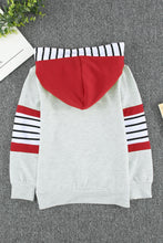 Load image into Gallery viewer, Girls Striped Color Block Hoodie
