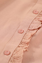 Load image into Gallery viewer, Frilled Trim Button Down Shirt
