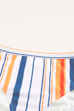 Load image into Gallery viewer, Multicolor Striped Scoop Neck Tankini Set
