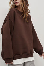 Load image into Gallery viewer, Oversize Round Neck Dropped Shoulder Sweatshirt
