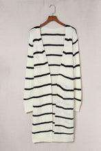 Load image into Gallery viewer, Off White &amp; Stripes Rib-Knit Duster DIBS YES

