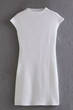 Load image into Gallery viewer, Round Neck Capped Sleeve Dress
