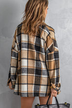 Load image into Gallery viewer, Double Take Plaid Dropped Shoulder Pocketed Shirt Jacket
