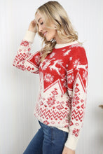 Load image into Gallery viewer, Haptics Full Size Christmas Fuzzy Dropped Shoulder Sweater
