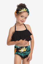 Load image into Gallery viewer, Printed Layered Halter Neck Two-Piece Swim Set
