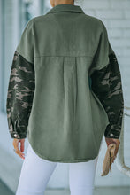 Load image into Gallery viewer, Camouflage Curved Hem Jacket

