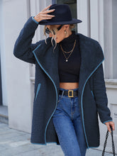 Load image into Gallery viewer, Open Front Turn-Down Collar Plush Coat
