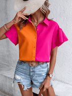 Strawberries & Oranges Button Down Top
