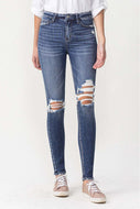 Vervet High Waist Warn In Blue Wash Jeans