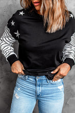 Load image into Gallery viewer, Star Striped Round Neck Top

