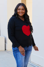 Load image into Gallery viewer, CY Fashion Full Size Heart Hem Detail Drop Shoulder Top
