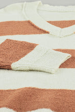 Load image into Gallery viewer, Plus Size Striped V-Neck Sweater
