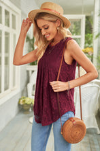 Load image into Gallery viewer, Lace Sleeveless Round Neck Top
