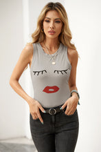 Load image into Gallery viewer, Eyelash Pattern Ribbed Knit Tank
