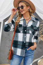 Load image into Gallery viewer, Plaid Button Down Shirt Jacket with Breast Pockets
