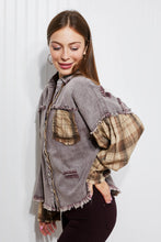 Load image into Gallery viewer, POL At Twilight Full Size Plaid Contrast Shacket
