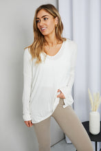Load image into Gallery viewer, HYFVE Side Slit V-Neck Long Sleeve Top

