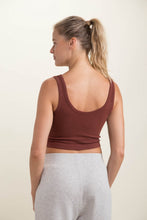 Load image into Gallery viewer, Ribbed Seamless Cropped Tank Top in Brick | DIBS 773
