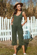 Load image into Gallery viewer, Scoop Neck Sleeveless Jumpsuit with Pockets
