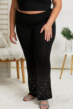 Load image into Gallery viewer, Vocal Eyes on You Full Size Rhinestone Flared Leggings
