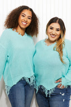 Load image into Gallery viewer, Sew In Love Uptown Girl Full Size Distressed Sweater
