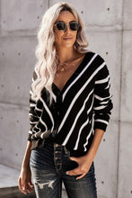 Load image into Gallery viewer, Striped V-Neck Cardigan
