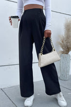 Load image into Gallery viewer, Asymmetrical Pleated Waist Wide Leg Pants

