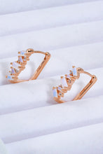 Load image into Gallery viewer, 925 Sterling Silver Rectangle Natural Moonstone Earrings
