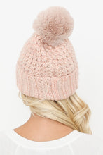 Load image into Gallery viewer, Justin Taylor Pom-Pom Cuffed Beanie
