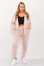 Load image into Gallery viewer, Zenana Full Size Zip-Up Hoodie and Joggers Set in Cream
