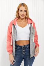 Load image into Gallery viewer, Zenana Walking at Dusk Full Size Raglan Sleeve Zip-Up Hoodie
