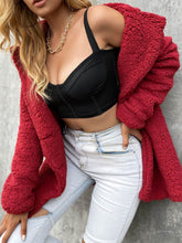 Load image into Gallery viewer, Buttoned Longline Sherpa Jacket
