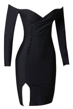 Load image into Gallery viewer, Beaded Slit Off-Shoulder Bodycon Dress
