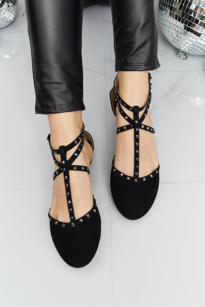 Forever Link Stud Trim Strappy Flats