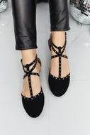 Forever Link Stud Trim Strappy Flats